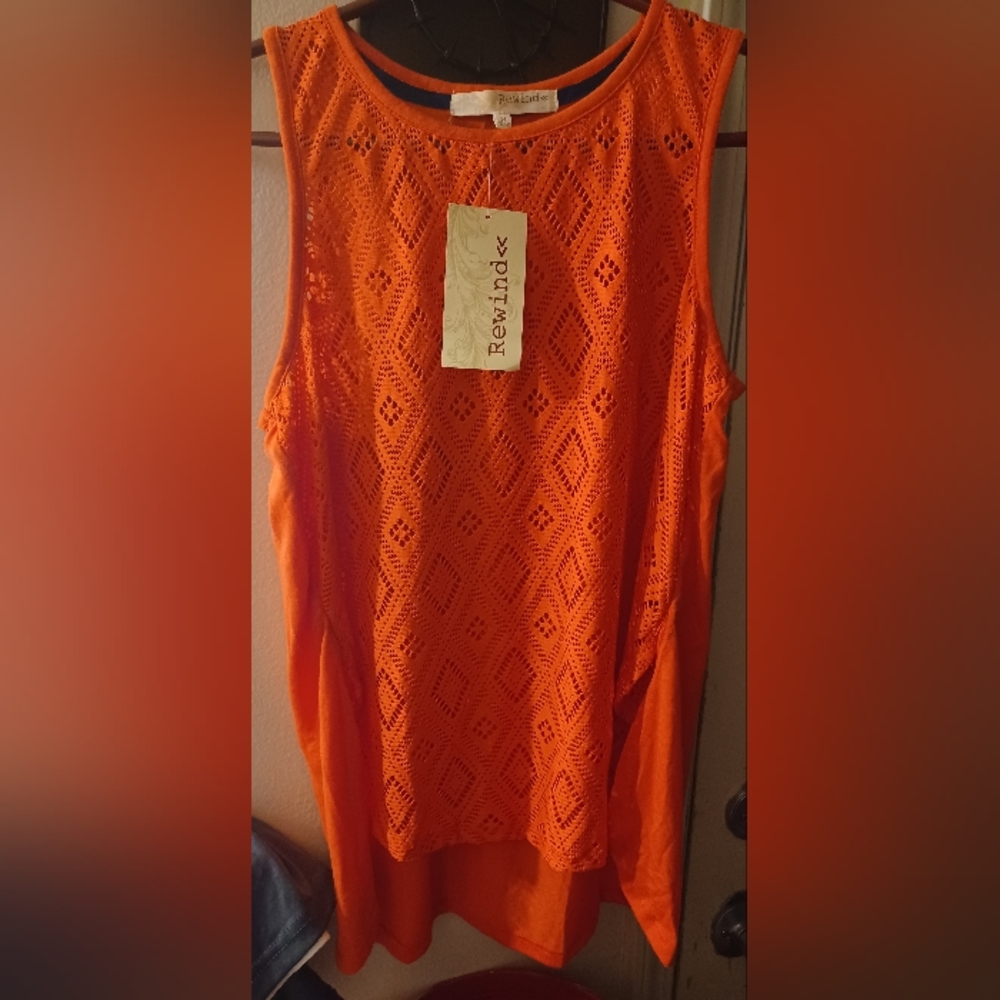 *NWT Macy's Rewind mesh tank size M.
